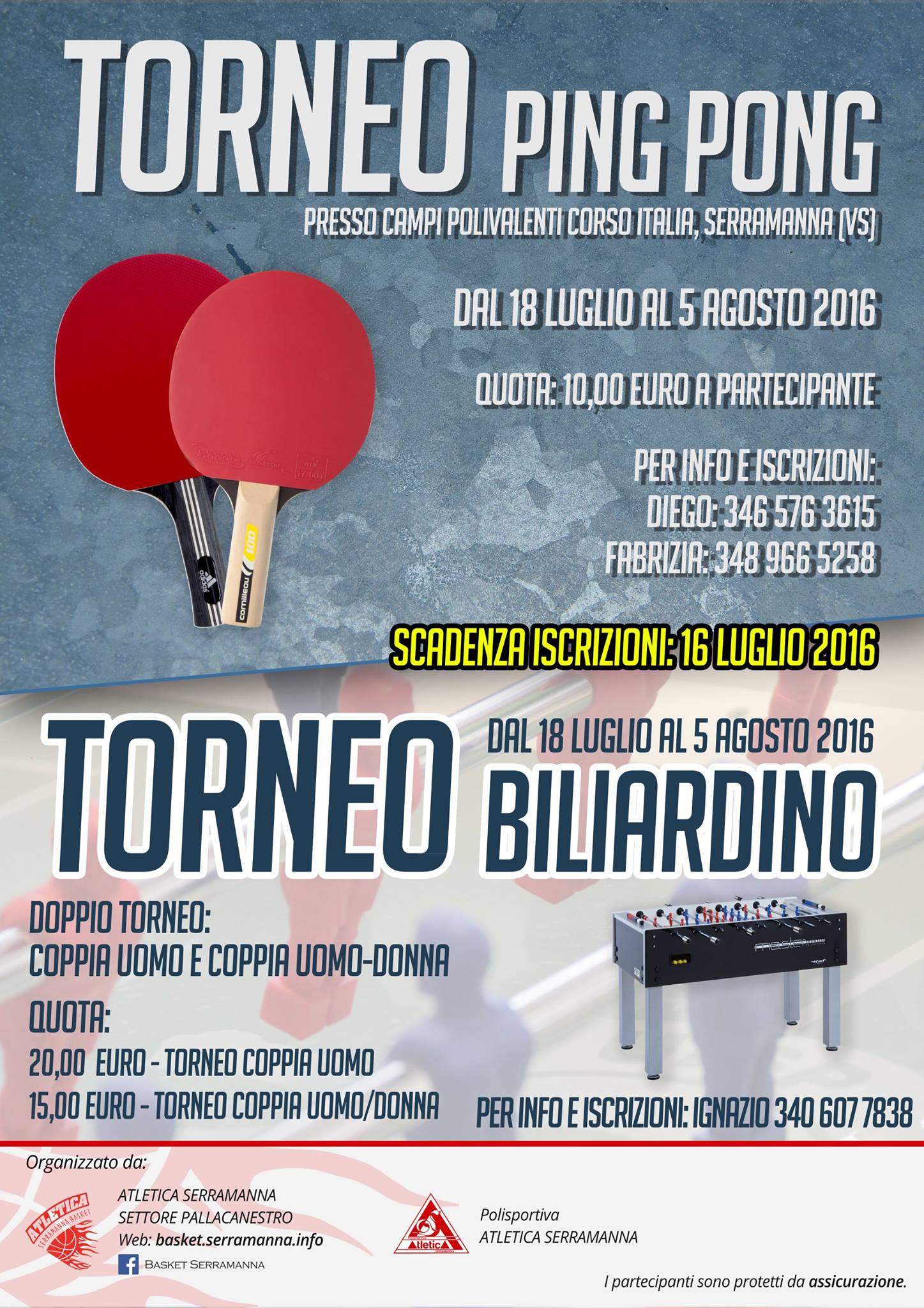 Torneo Ping Pong e Calciobalilla 2016